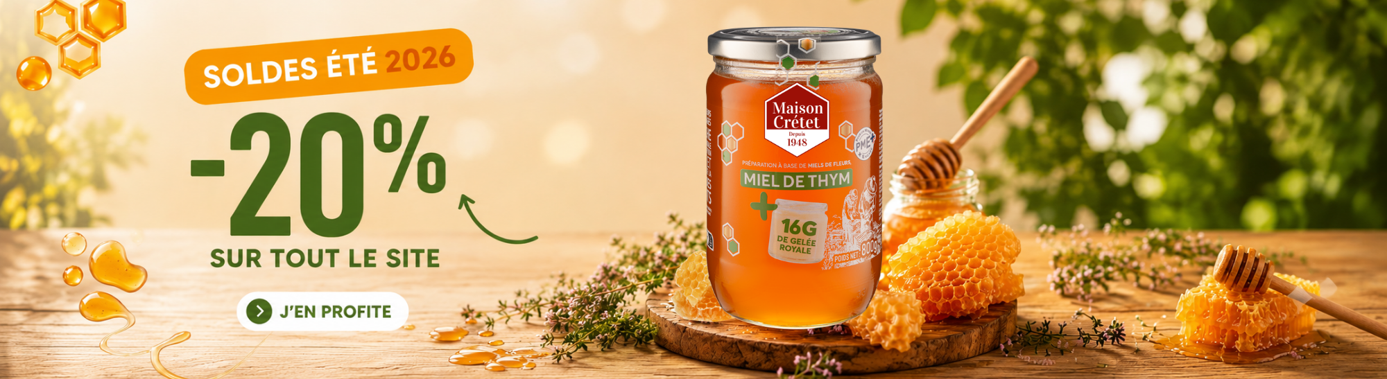 SOLDES ETE 2026 : -20% sur tout le site -  Remise automatiquement appliquée dans le panier